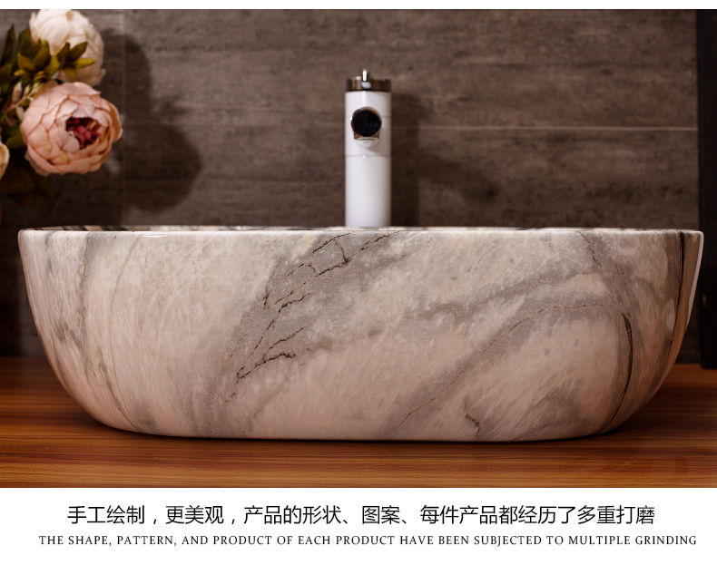 On the ceramic basin toilet lavabo Europe type restoring ancient ways suit marble art basin faucet lavatory