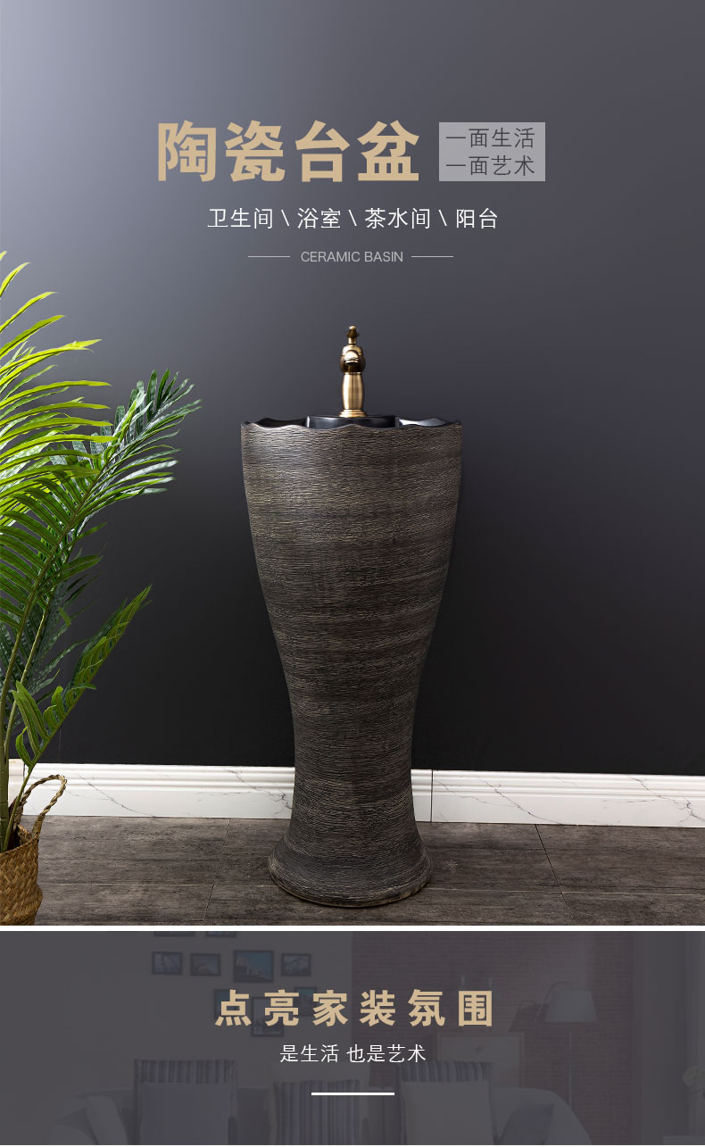 Ceramic basin floor balcony is suing the lavatory retro column pillar household toilet lavabo