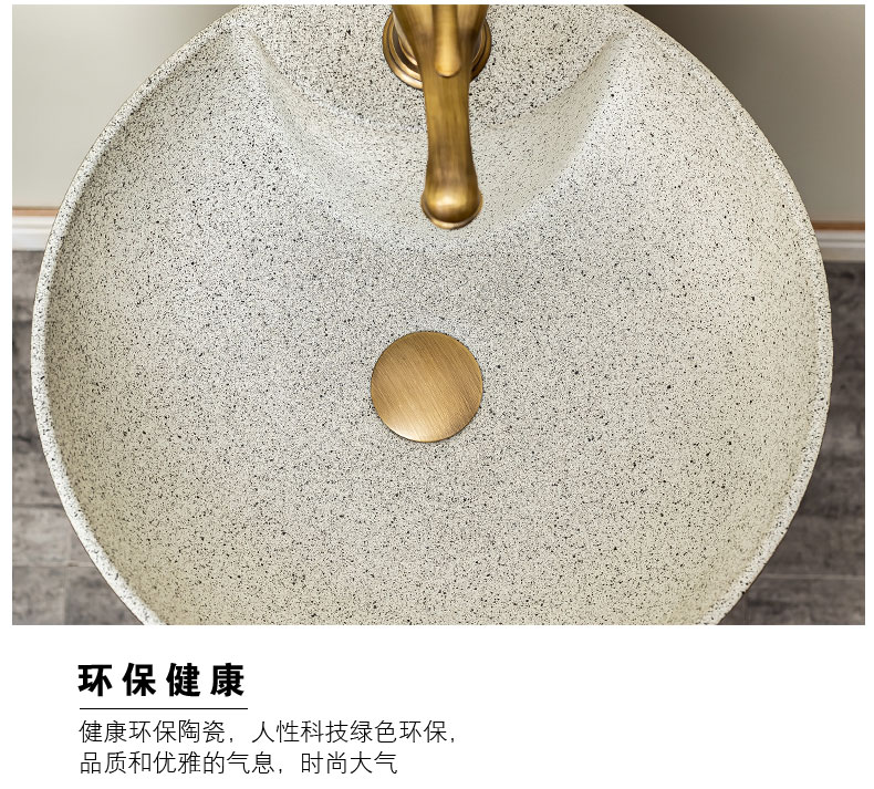 Pillar lavabo courtyard pool floor integrated basin bathroom balcony column basin ceramic lavatory 9