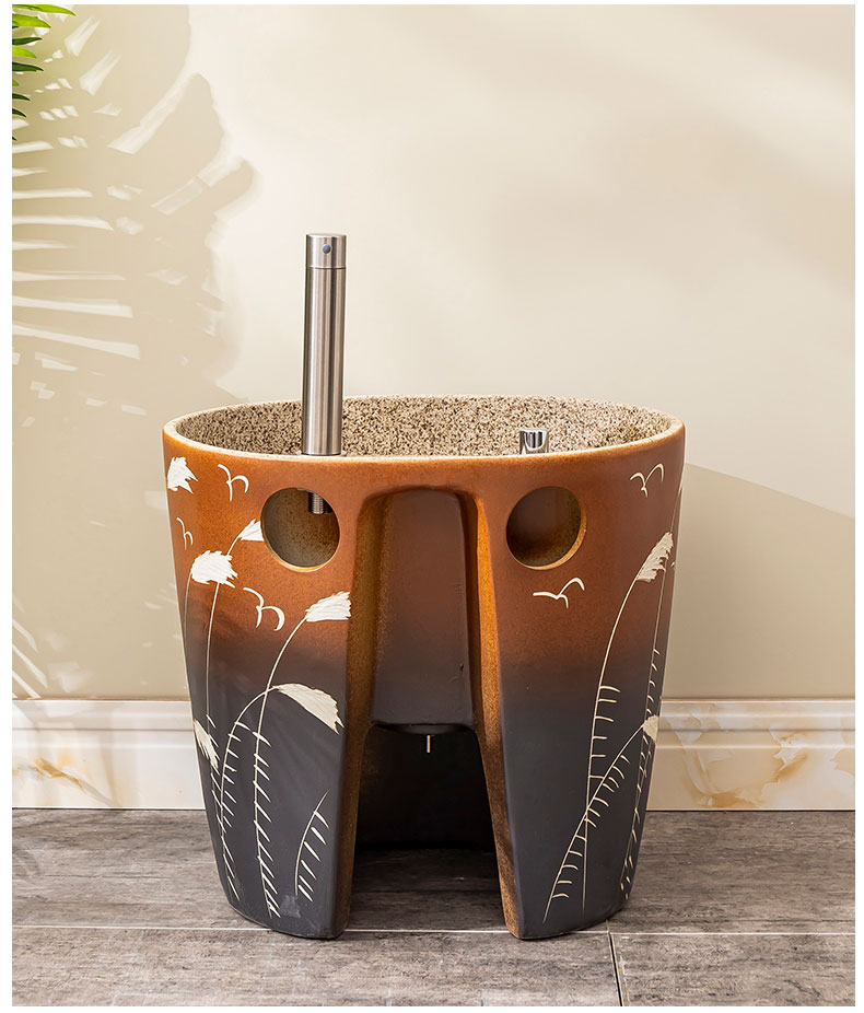 The Mop pool table control automatic ceramic wash Mop pool balcony is suing toilet water basin 7 Mop pool