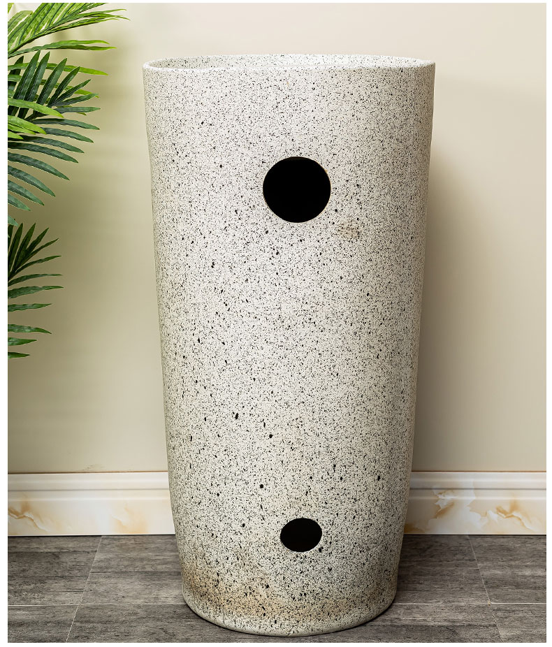 Pillar lavabo courtyard pool floor integrated basin balcony column basin ceramic lavatory toilet 6