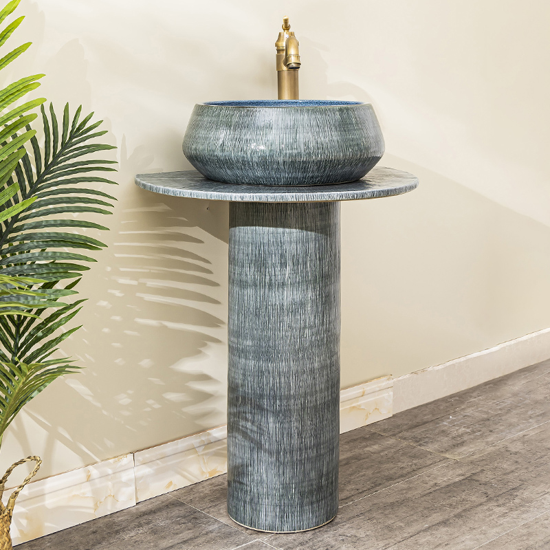Floor pillar lavabo toilet ceramic lavatory basin balcony is suing the home a whole basin of 14
