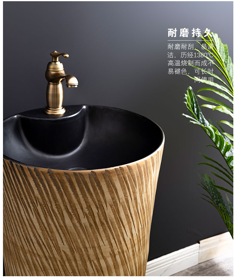 Ceramic basin floor balcony is suing the lavatory retro column pillar household toilet lavabo is 15