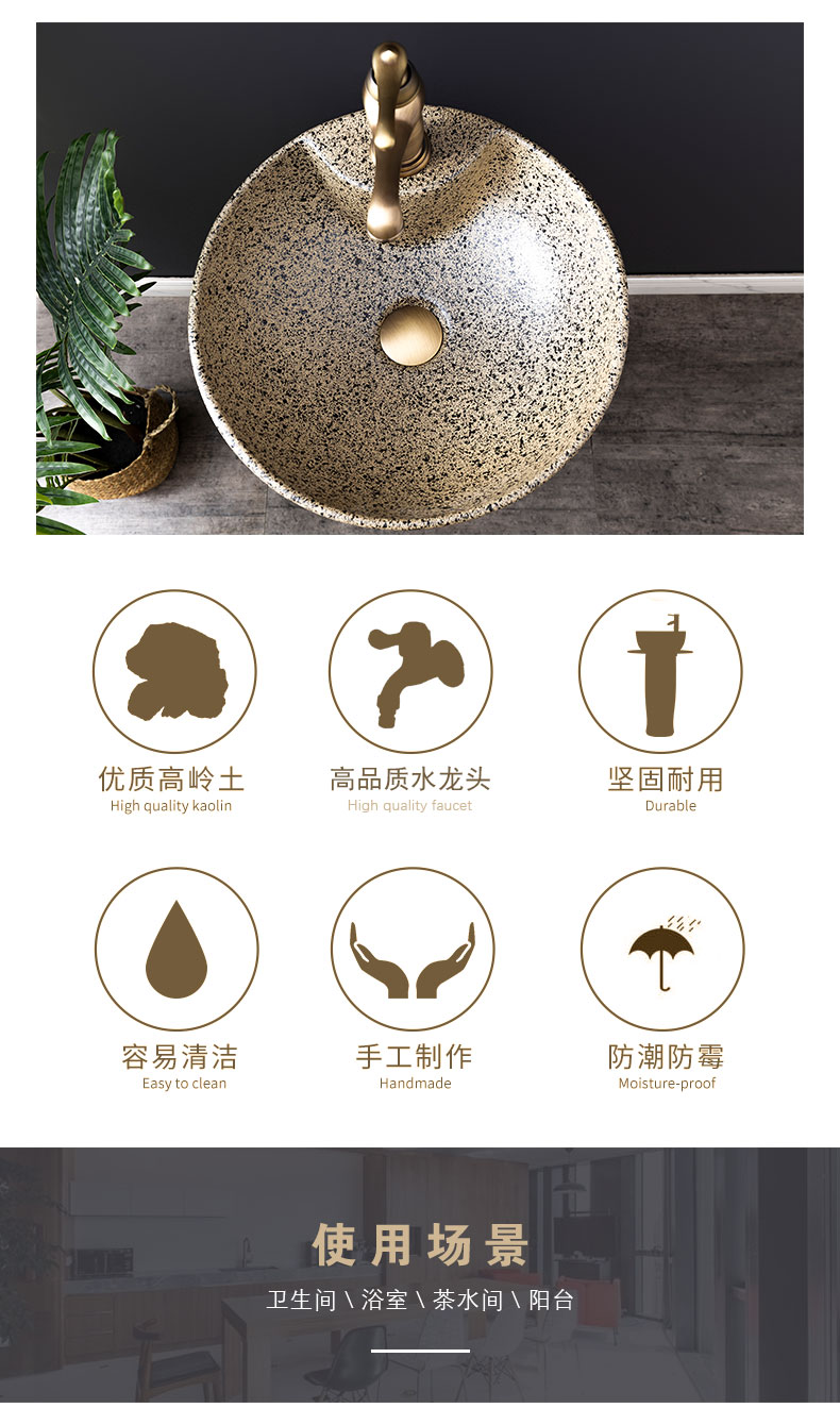 Ceramic basin floor balcony is suing the lavatory retro column pillar household toilet lavabo 12