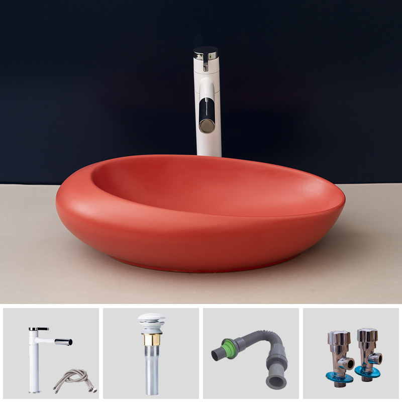 Stage basin balcony home for wash basin ceramic bathroom sinks Nordic contracted the sink basin that wash a face red