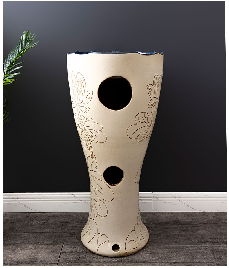 Ceramic basin floor balcony is suing the lavatory retro column pillar household toilet lavabo, 11