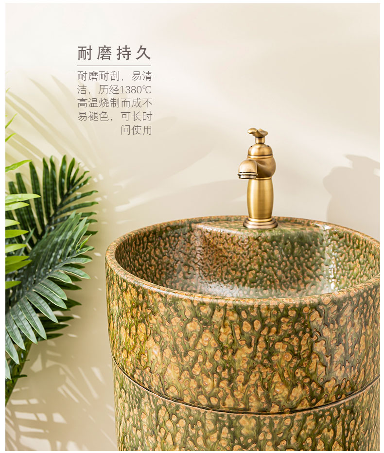 Ceramic floor pillar lavabo toilet lavatory basin basin of is suing household one pillar three balcony