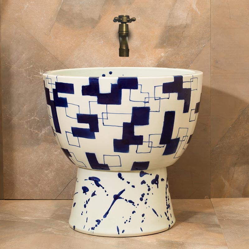 Household art ceramic mop pool hotel balcony mop mop pool basin bathroom wash mop mop pool pool