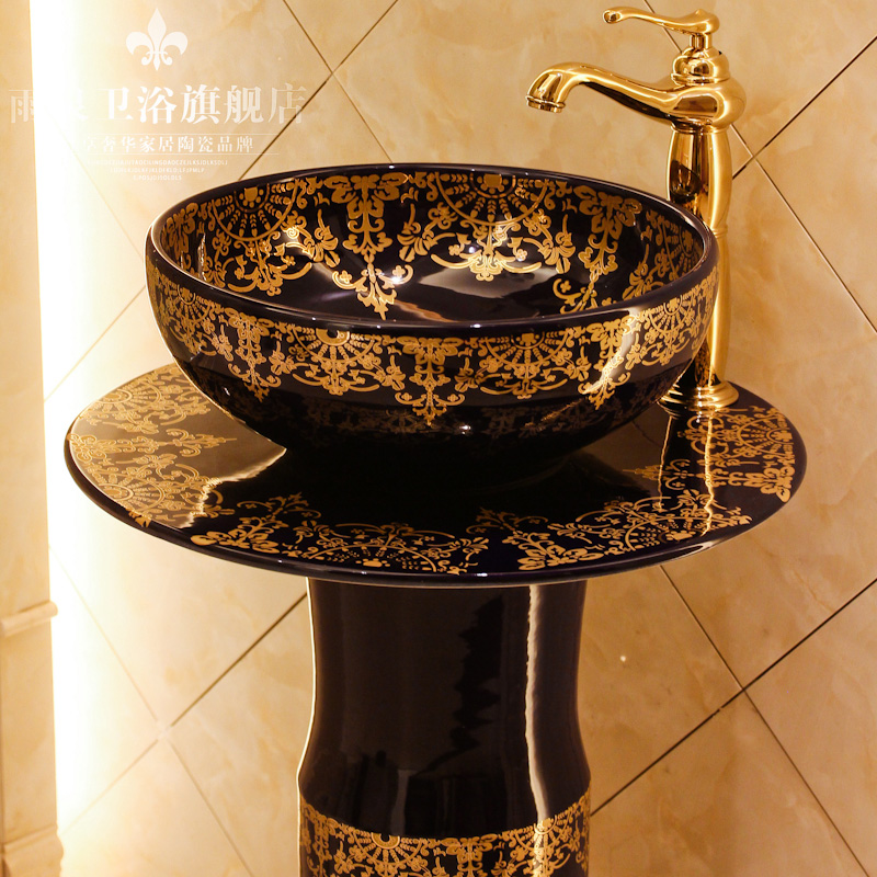 Spring rain of jingdezhen ceramic art basin column column basin basin sink the lavatory basin ceramics