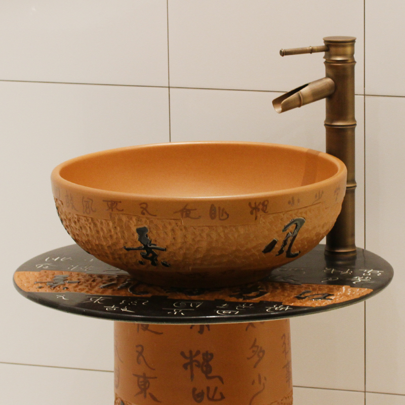 Jingdezhen ceramic balcony one - piece toilet ceramic basin stage basin lavatory basin that wash a face to wash your hands to restore ancient ways