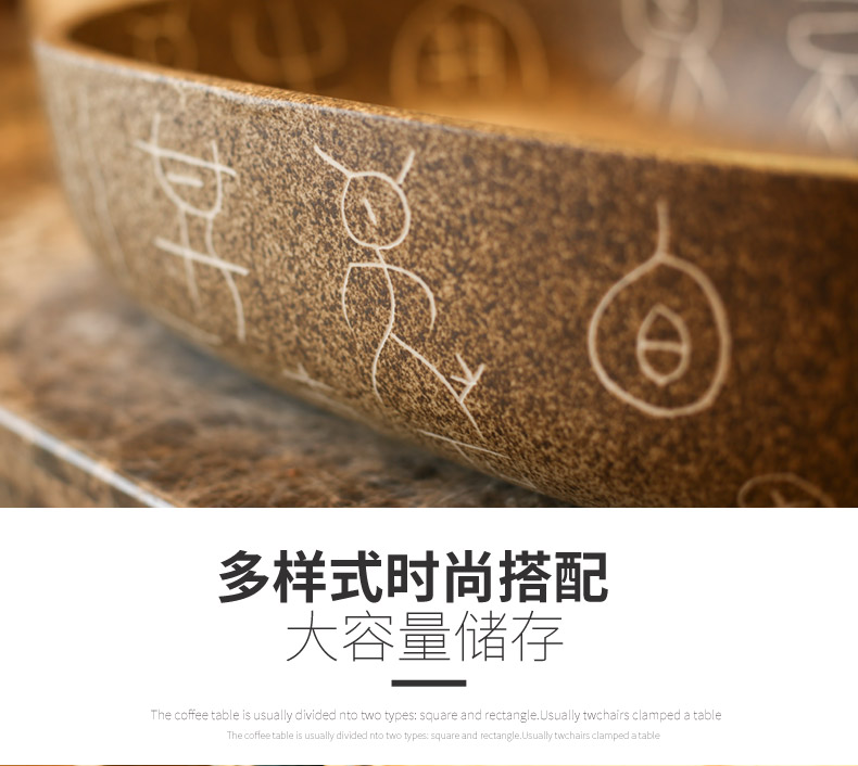 Jingdezhen rain spring basin art ceramic stage basin balcony household lavatory elliptic toilet lavabo