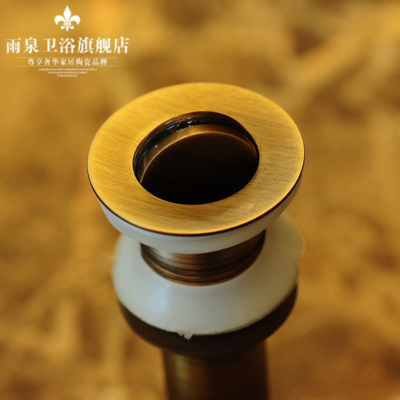 Spring rain all copper water valve flap archaize color ceramic lavatory valve to the water basin sink in the water