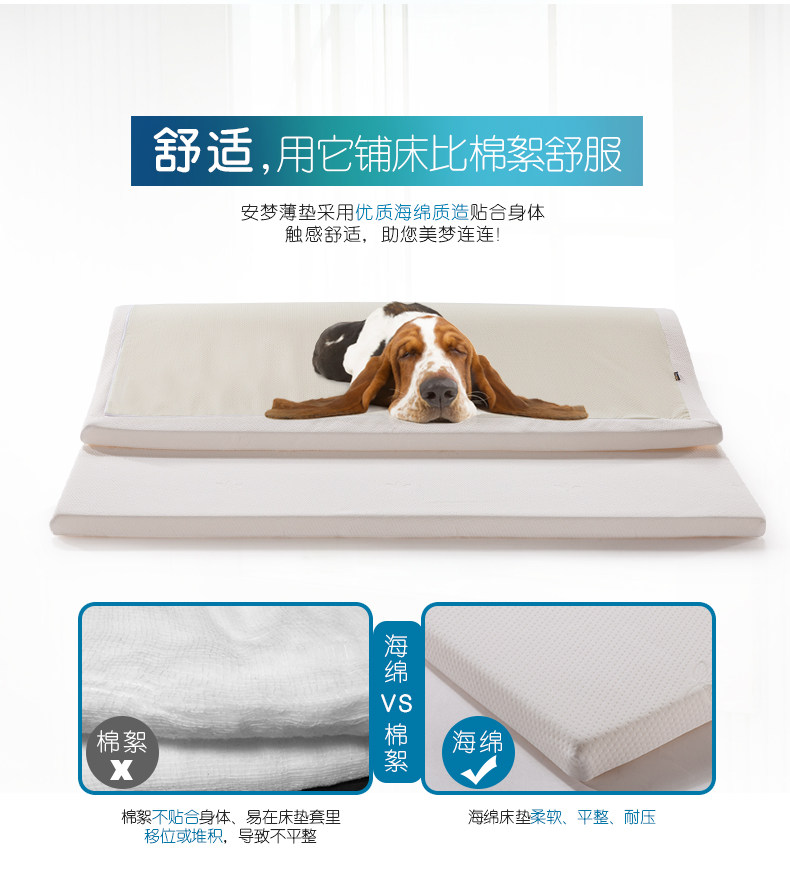 Матрац [可定制]sinomax赛诺海棉床垫榻榻米1.5m1.8米床软床垫薄垫