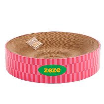 Zeze cat scratching board round corrugated paper basin nest does not shed crumbs grinding claw wear-resistant scratching board nest cat scratching supplies toys