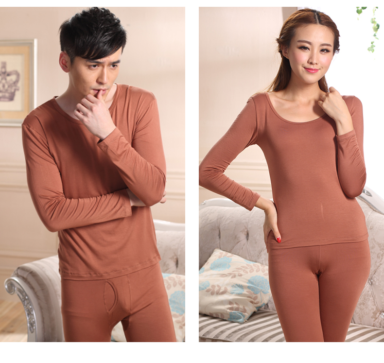 Kích thước lớn cô gái cotton modal siêu mỏng Qiuyi Qiuku phù hợp với phụ nữ bó sát cơ thể nhiệt đồ lót cotton đáy bộ đồ nam cao tuổi