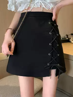 Spring and Autumn 2021 New Skirt Black Skirt Skirt Skirt Women's Summer Design Dress High Waist A- line dress Skirt