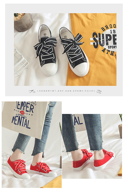 2018 匡 nơ vải buộc dây nữ retro phiên bản Hàn Quốc của giày đế bằng màu trắng hoang dã giày the thao nữ hàn quốc