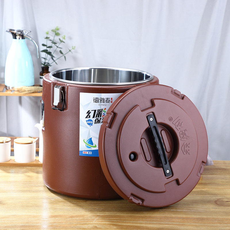 Dejate Stainless Steel Insulated Barrel Commercial Meal Barrel Soy Milk Barrel Tea Water Barrel Milk Tea Barrel Ice Bucket Super Long Insulated Soup Barrel-Taobao