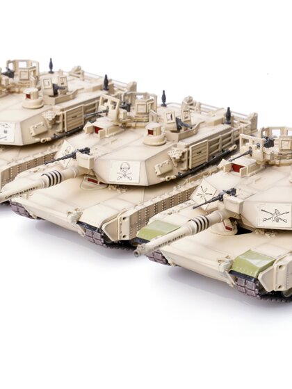 Panzerkampf 1/72 American M1A2 Tusk1 Abramsm1 Main Battle Tank Finished Product Sand Color