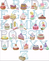 (Zhang Xiaolang) Cross stitch DMC R line self-matching kit plastic board refrigerator paste cake letters
