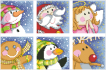 (Zhang Xiaolang) Cross stitch DMC R line self-matching kit plastic board refrigerator sticker Christmas prayer card