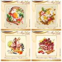 (Zhang Xiaolang) Cross-stitch DMC R self-made 14CT plastic board without cloth sleeve cotton cover Gourmet Collection