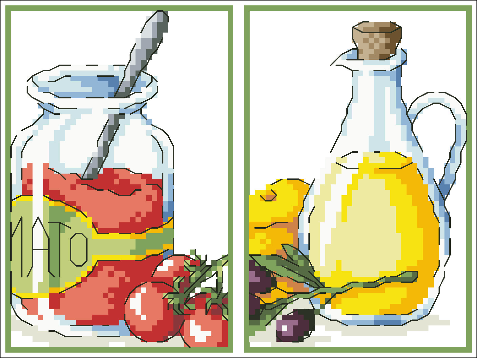 (Zhang Xiaoliang) Cross embroidered DMC R line self-worthy cartoon character cutting sleeve for a protective corner cream jam