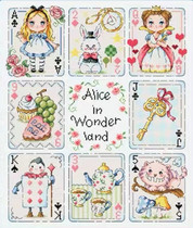 (Zhang Xiaolang) Cross stitch DMC R line self-matching kit plastic board refrigerator sticker Alice