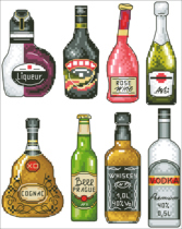 (Zhang Xiaolang) Cross stitch DMC R line self-matching kit plastic board refrigerator paste wine