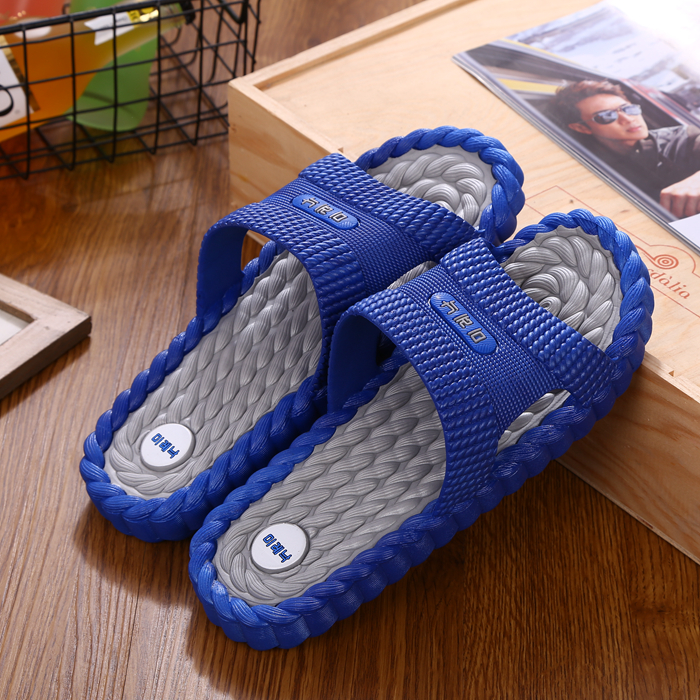 [USD 9.63] Korean home slippers male summer indoor non-slip home thick ...