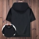 Áo len ngắn tay nam quốc triều Ngộ Không cộng với phân bón cộng với áo hoodie rộng thời trang thương hiệu Trung Quốc phong cách hip-hop béo cỡ lớn - Áo khoác đôi