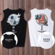 Áo vest nam không thấm nước thủy triều hip hop lỏng mùa hè cotton thoáng khí vest vai cộng với phân bón XL áo thun - Áo vest cotton áo ba lỗ tanktop nam