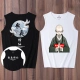 Áo vest nam không thấm nước thủy triều hip hop lỏng mùa hè cotton thoáng khí vest vai cộng với phân bón XL áo thun - Áo vest cotton áo ba lỗ tanktop nam