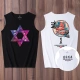 Áo vest nam không thấm nước thủy triều hip hop lỏng mùa hè cotton thoáng khí vest vai cộng với phân bón XL áo thun - Áo vest cotton áo ba lỗ tanktop nam