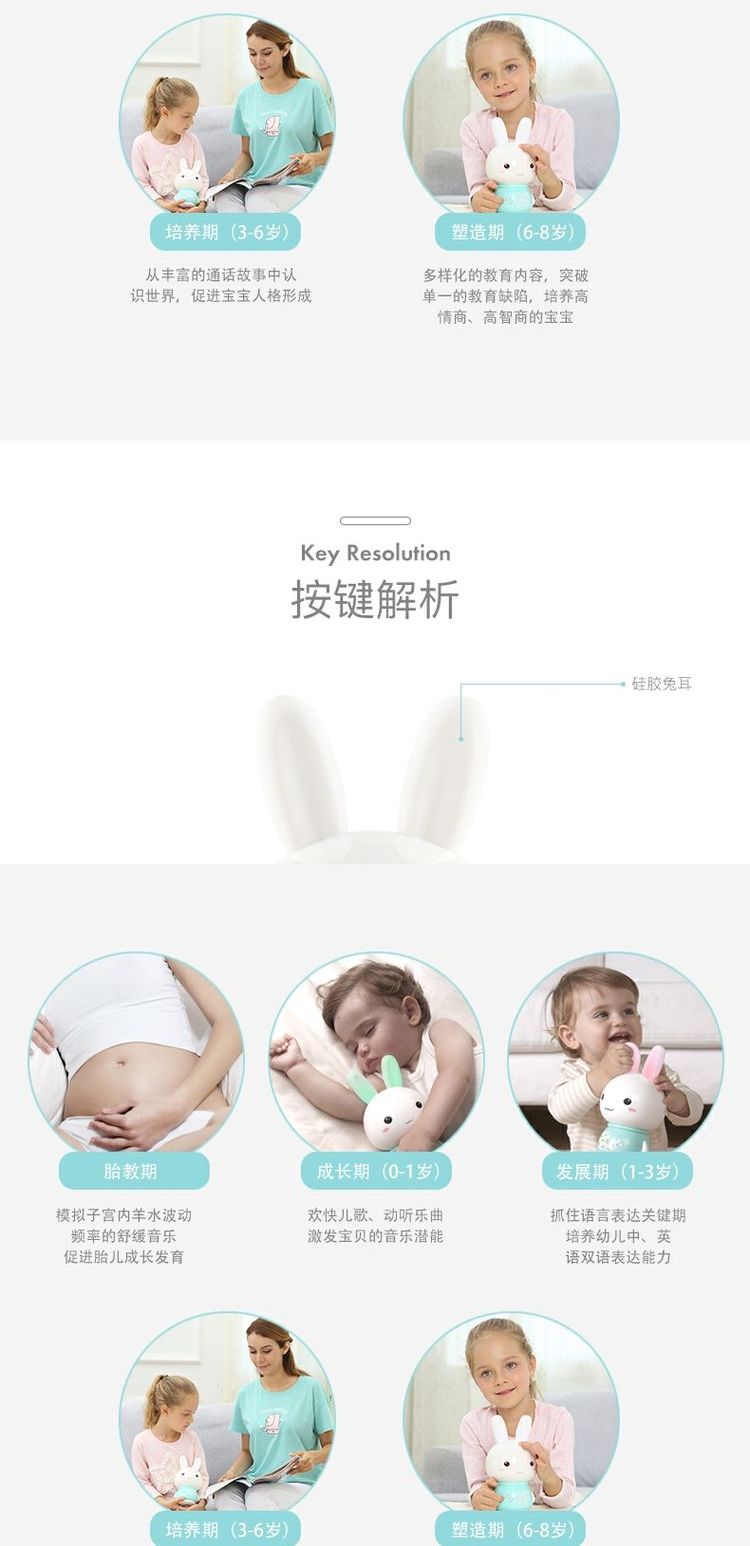 Beienshi bé Bluetooth máy giáo dục sớm Đồ chơi trẻ em có thể sạc lại kẹo thỏ bé máy truyện 0-3 tuổi - Đồ chơi giáo dục sớm / robot xe đồ chơi trẻ em