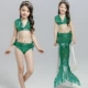 Nàng tiên cá Đầm trẻ em Áo tắm ba mảnh Cô bé Nàng tiên cá Trang phục Đuôi nhỏ Áo tắm Nàng tiên cá