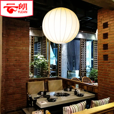 Фонарь 云朗中式布艺简约个性创意吊灯餐吧餐饮店装饰灯笼文化艺术灯具