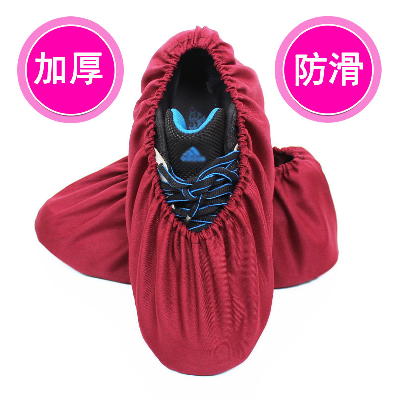 Thickened polyester cotton cloth shoe cover home anti-slip can be repeatedly washed indoor dust-proof foot cover adult students children's computer room shoes