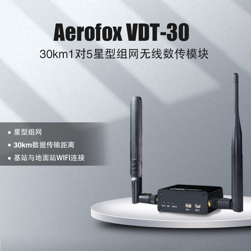 VDT30 双链路数传电台 4G网口 图传 中继 星型组网 电台无人机