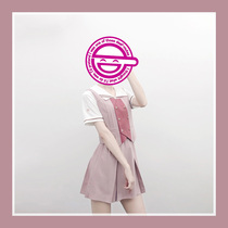 (Spot)Original Ze Yang high pink vest box pleated skirt excellent student suit ghost ghost home