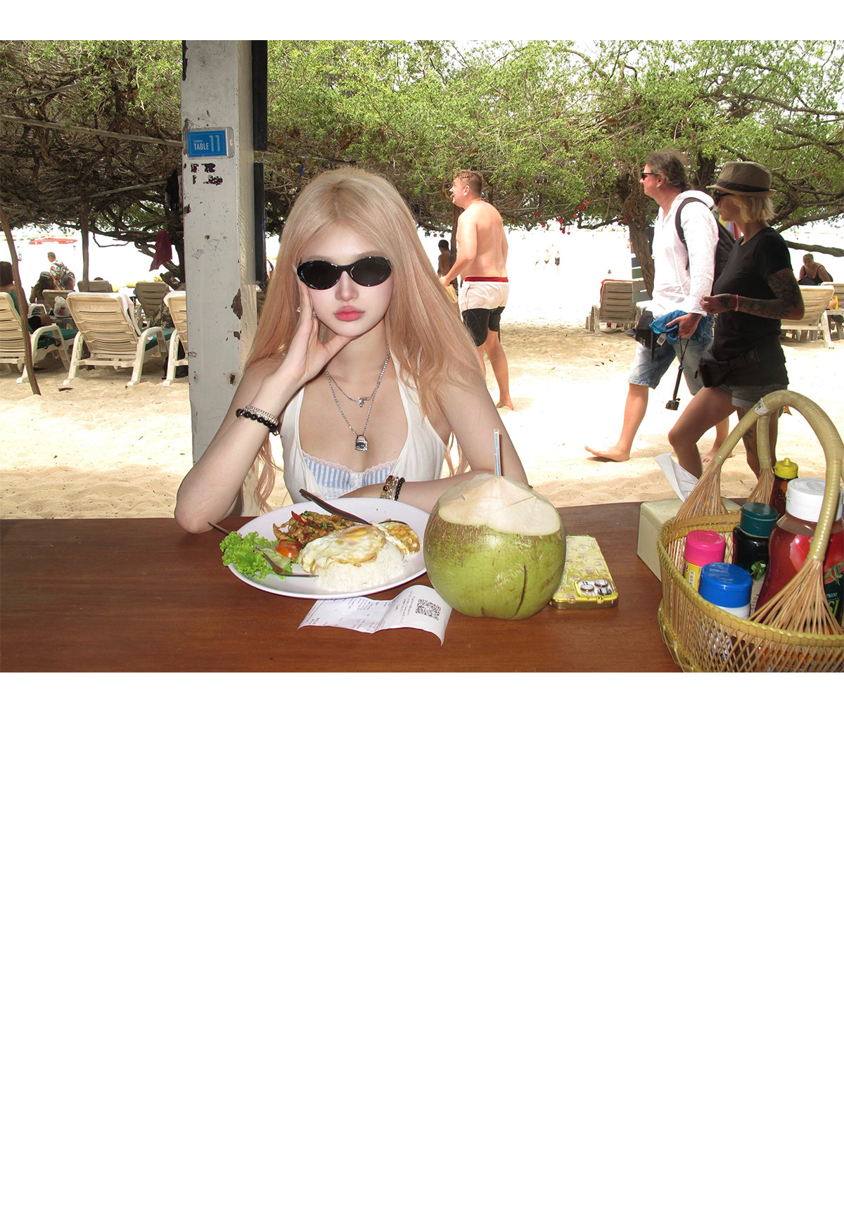 Топы/майки thas9i九亿 麻豆公式 天丝白色小吊带背心女夏日海边百搭针织上衣