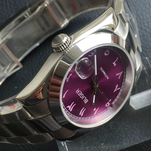 Сиреневые механические часы подходит для мужчин и женщин для влюбленных, 36mm, 39mm, простой и элегантный дизайн