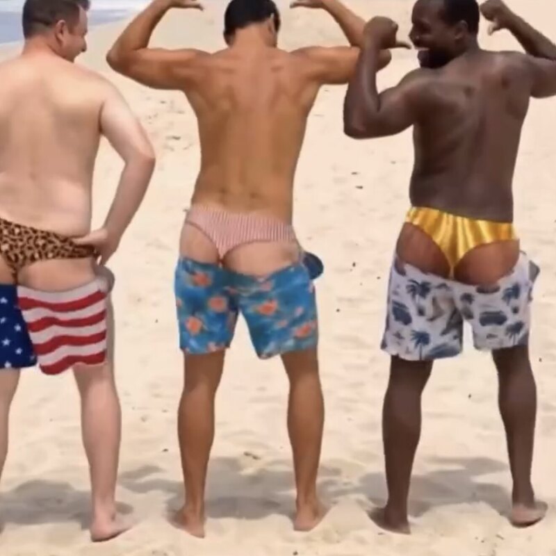 Funny Shorts, Thong, Fun Beach Shorts, Men's Five-Point Shorts, Bikini Shorts, Prank Beach Vacation Casual Pants Funny Shorts, Thong, Fun Beach Shorts, Men's Five-Point Shorts, Bikini Shorts, Prank Beach Vacation Casual Pants