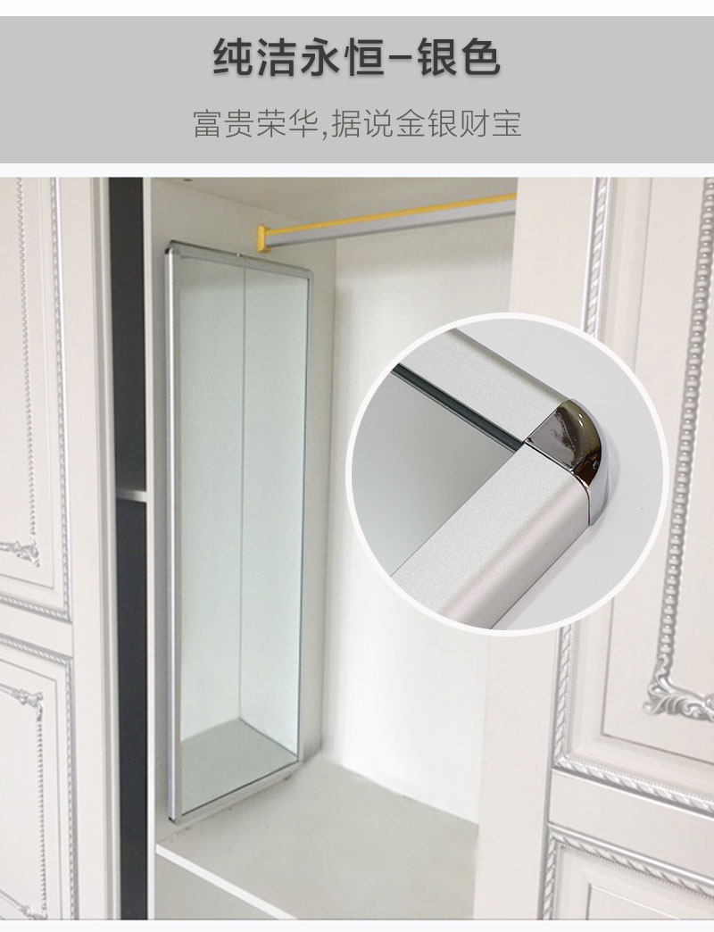 Tủ quần áo gương đẩy đẩy gương gấp phù hợp gương nhà chống cháy nổ tích hợp gương cơ thể đa chức năng xoay gương thay đồ - Gương gương soi nhà tắm
