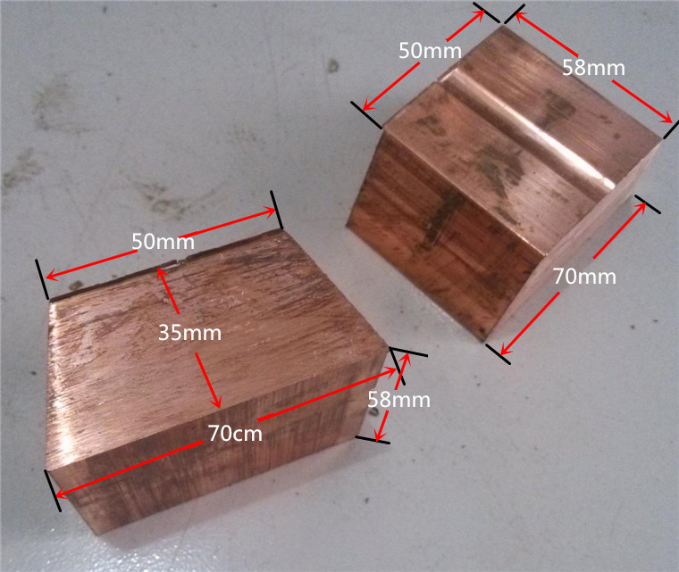 Welding machine pole copper electrode copper block 100 type 150 type flash butt welding machine copper accessories a pair of 2 pieces