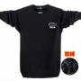 Mùa đông dày mỡ cộng với áo thun nhung dài tay nam cộng với phân bón XL ấm bên trong quần áo trẻ trung shirt versace