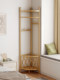 Corner Coat Rack for Bedroom, Home Use Floor-Standing Clothes Rack, Multifunctional Coat and Hat Rack for Living Room, Light Luxury Entryway Bag and Storage Rack