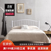 White simple iron bed Nordic princess style American double single retro homestay worker 1 5 meters 1 2 bedroom bed