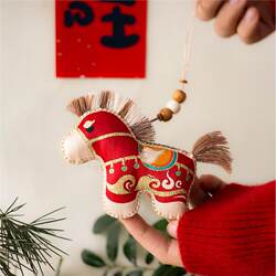 Red Horse Sachet Pendant for Dragon Boat Festival, Year of the Horse Sachet, Cultural and Creative Souvenirs for Tourist Attractions, Graduation and College Entrance Exam Gifts, Car Hanging Ornament