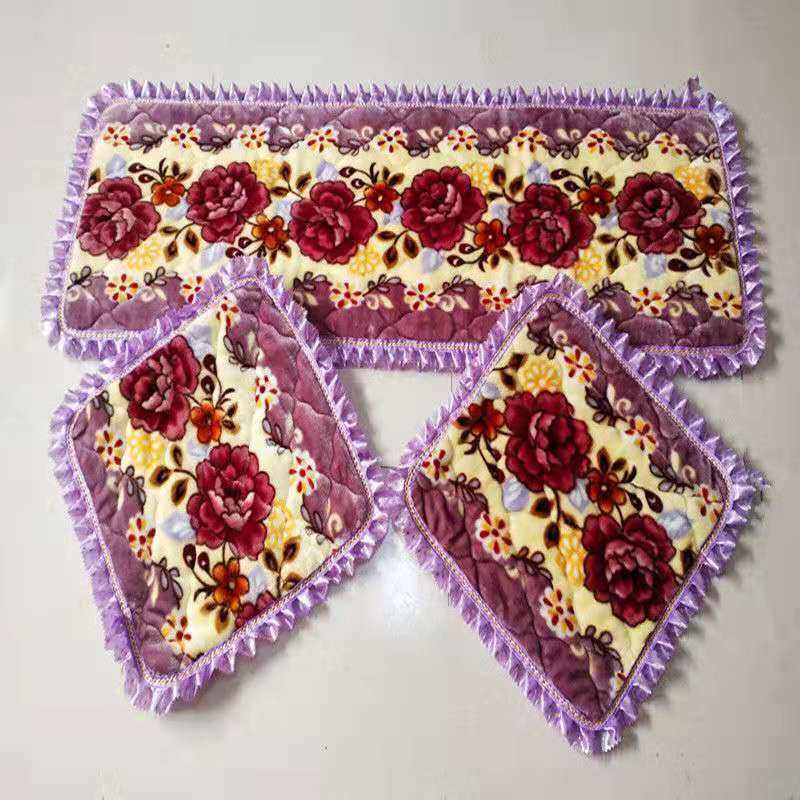 New winter car cushions rear rear blanket suede thickened trolley van GM three sets of butt pads